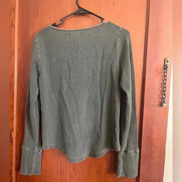 Lucky Brand Charcoal Lace-Accent Long Sleeve Top - Picture 7 of 10